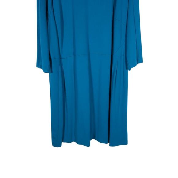 GB X Amanda Uprichard Womens Dress 4X Blue Long Sleeve Scoop Neck Minimalist - Picture 5 of 15